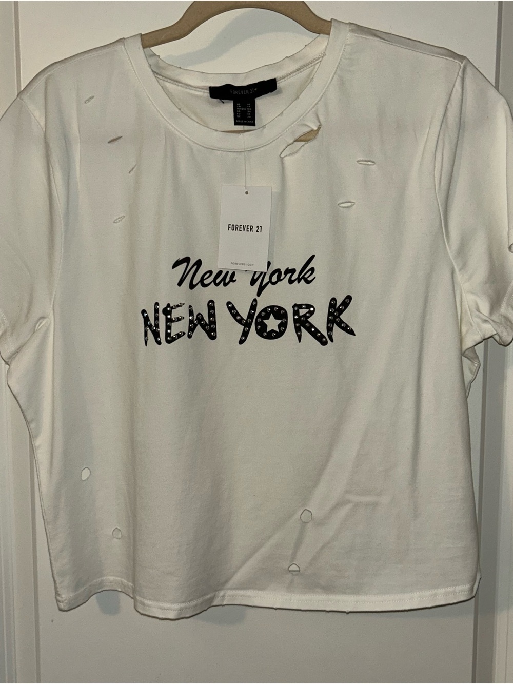 Forever 21 Plus Size New York Crop Tee